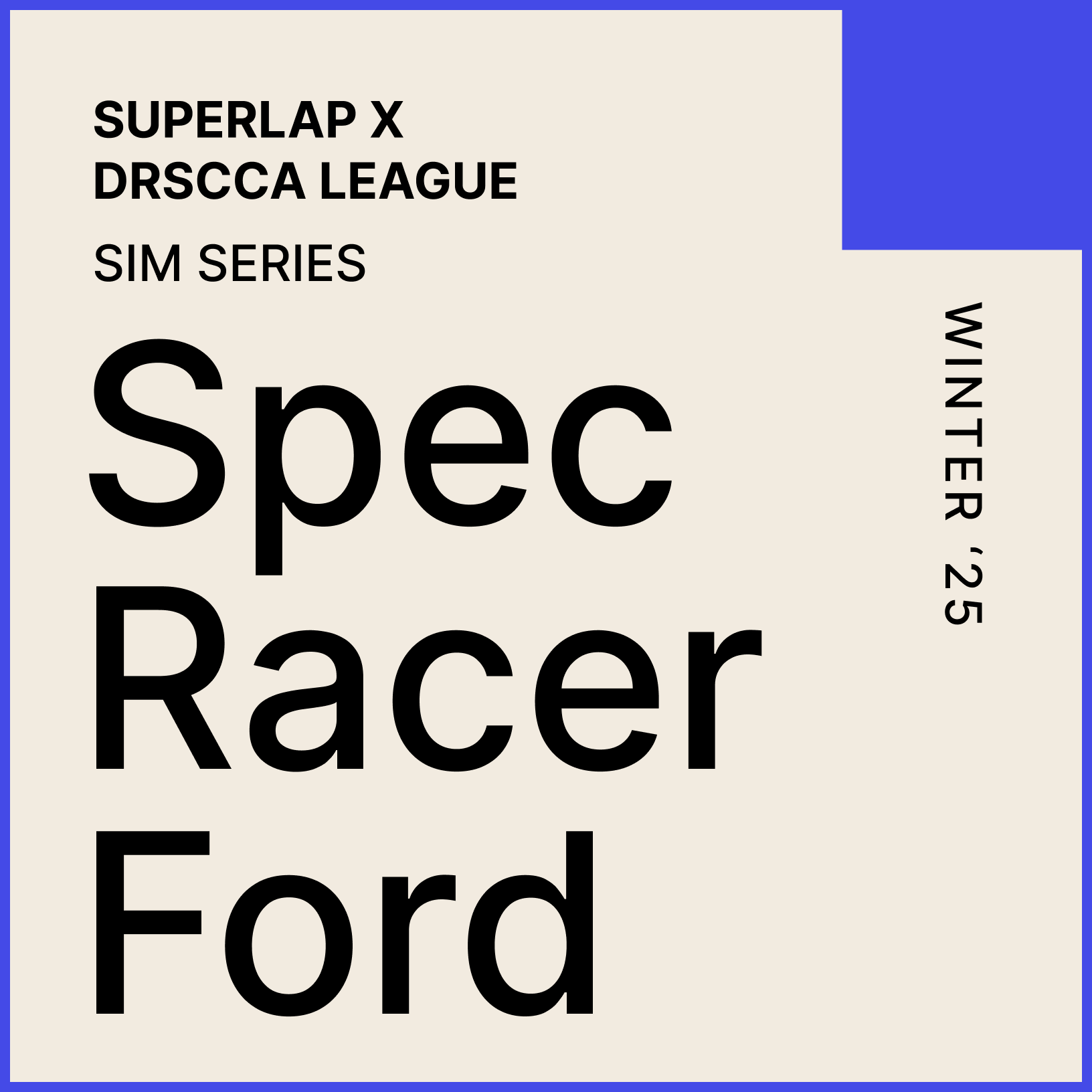 SUPERLAP X DRSCCA | SPEC RACER FORD | WINTER '25